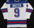 Neal Broten Signed Team USA Jersey Inscribed 1980 Gold TSE COA North Stars