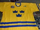 BAUER SWEDEN 1996 WORLD CUP OF HOCKEY AUTHENTIC JERSEY SIZE 56 NOS YELLOW HOME