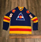VTG Rare Colorado Rockies Hockey Jersey 1970s Barry Beck 5 New Old Stock Med