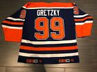 DOUBLE CCM AUTHENTIC WAYNE GRETZKY EDMONTON OILERS BLUE NHL JERSEY SZ 48