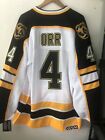NWT Boston Bruins Bobby Orr 4 Throwback White Jersey CCM Size Medium 48