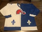 True Vintage Quebec Nordiques NHL Hockey 2 Color Blue  White CCM Jersey