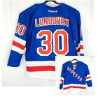 Reebok New York Rangers Henrik Lundqvist NHL Blue Hockey Jersey Size 50