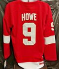 Mens CCM Vintage 9 Detroit Red Wings jersey Gordie Howe RED Size 56 3x