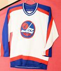 Winnipeg Jets CCM MASKA White Men Adult Small Rare Vintage Jersey has stains