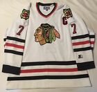 VINTAGE STARTER CHICAGO BLACKHAWKS JERSEY Size XXL 2XL CHELIOS 7 White