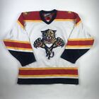 Florida Panthers NHL Pro Player Mens Jersey White Maroon V Neck Long Sleeve L