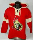 Old Time Hockey Mens Ottawa Senators Hoodie Jersey sz M Karlsson 65 Tie Front