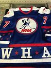 ANDRE LACROIX AUTOGRAPHED WHA JERSEY W COA WHA HOF 2010 INSCRIPTION