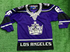 NHL CCM Los Angeles Kings Shield Crest Black Purple Mens Size M Hockey Jersey