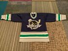 Vintage Boys L XL Hartford Whalers NHL Jersey Navy Blue Rare CCM