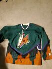 Arizona Coyotes Jersey Phoenix Mens Large L Pro Player proplayer Green Desert