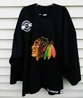 NHL Chicago Blackhawks Black CCM JOFA Fight Strap Practice Jersey sz 58
