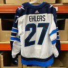 WINNIPEG JETS NHL GAME USED WORN 2019 PLAYOFFS WHITE JERSEY NIKOLAJ EHLERS 27