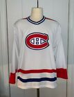 Vintage Montreal Canadiens CCM Maska NHL Jersey White Red Blue Sz Large VTG