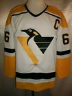 Mario Lemieux Pittsburgh Penguins White 1992 02 Throwback CCM NHL Jersey Large