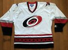 Vintage Starter Mens Carolina Hurricanes NHL Premium White Hockey Jersey Large