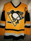 Mario Lemieux Pittsburgh Penguins Gold 1981 1984 Throwback CCM NHL Jersey XL