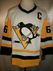 Mario Lemieux Pittsburgh Penguins White 1988 92 Throwback CCM NHL Jersey Medium