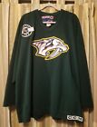 NASHVILLE PREDATORS VINTAGE CCM CENTER ICE GREEN PRACTICE JERSEY 2XL