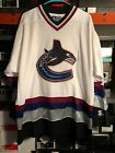 Vintage Vancouver Canucks Blank Starter White NHL Hockey Jersey Large L