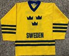 Mats Sundin Team Sweden Mesh Hockey Jersey Adult Small Yellow