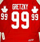 MEN NWT MED WAYNE GRETZKY CIRCA 1987 1991 TEAM CANADA CUP RED CCM HOCKEY JERSEY