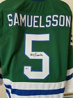 Ulf Samuelsson Autographed Hartford Whalers Custom Jersey Beckett COA