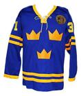 Custom Name  Sweden Tre Kronor Hockey Jersey Mats Sundin Any Size