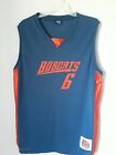 Bobcats Charlotte 6 Mens Sleeveless Blue Orange jersey shirt Sixth man
