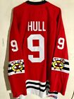 CCM Ribbed Knit LS NHL Jersey Chicago Blackhawks Bobby Hull Red sz S