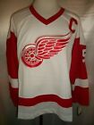 Nicklas Lidstrom Detroit Red Wings White 1987 07 Throwback CCM NHL Jersey Large