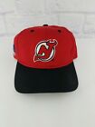 VTG 1990s NHL New Jersey Devils Logo Snapback RED Hat Hockey NJ 90s Vintage