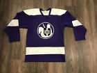 RARE VTG Purple CLEVELAND CRUSADERS World HOCKEY JERSEY WHA Pro Joy Med New Old