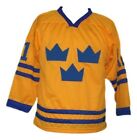 Custom Name  Sweden Tre Kronor Hockey Jersey Yellow Alfredsson Any Size