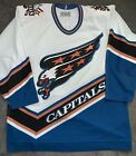 Washington Capitals RARE white Screaming Eagle Authentic Jersey size 48 Vintage