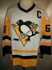 Mario Lemieux Pittsburgh Penguins White 1988 92 Throwback CCM NHL Jersey Large
