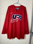 Mens XL Nike Team USA Olympic 9 Castro VTG Vintage Hockey Jersey