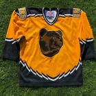 Rare VTG 90s CCM Yellow Boston Bruins Bear Alternate Third NHL Hockey Jersey L