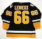 MARIO LEMIEUX PITTSBURGH PENGUINS 1992 CCM AIRKNIT MASKA JERSEY LARGE ORIGINAL
