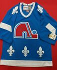 NHL QUEBEC NORDIQUES WENDEL CLARK AUTOGRAPHED CCM VINTAGE Sz Med JERSEY NWT JSA