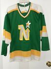 Vintage 80s Minnesota North Stars Green Blank NHL Hockey Jersey Size S CCM Maska