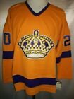 Luc Robitaille Los Angeles Kings Gold 1969 71 Throwback CCM NHL Jersey Medium