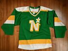 VINTAGE 80s HOCKEY JERSEY CCM Small RARE MINNESOTA NORTH STARS Patch Embroidered