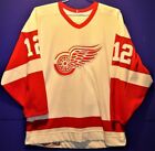 DETROIT RED WINGS JIMMY CARSON WHITE 12 AIRKNIT JERSEY