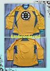 Reebok NHL BOSTON BRUINS Hockey Embroidered Stitched Men Yellow Jersey Medium M