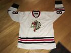 Patrick Kane Chicago Blackhawks Reebok Skull Crest White Jersey Sz 54