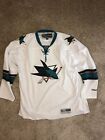 Reebok Authentic NHL Jersey San Jose Sharks Stitched Lettering White Color 4XL