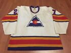 VTG Colorado Rockies Avalanche Maska Ultrafil NHL Hockey Jersey White Sz L 27