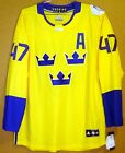 2016 TEAM SWEDEN 47 SULLIVAN WORLD CUP OF HOCKEY YELLOW WCH Reebok JERSEY